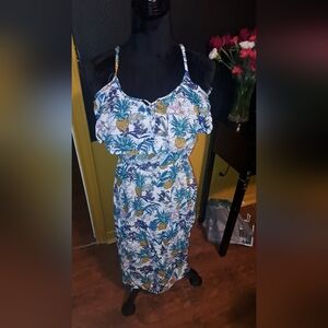 Pink diamond floral dress